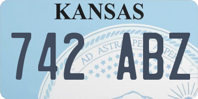 KS license plate 742ABZ