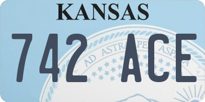 KS license plate 742ACE