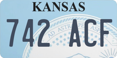 KS license plate 742ACF