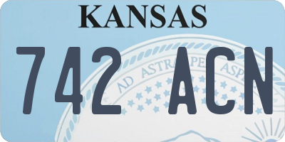 KS license plate 742ACN