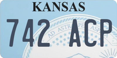 KS license plate 742ACP
