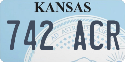 KS license plate 742ACR