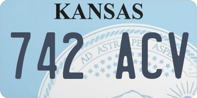 KS license plate 742ACV