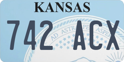 KS license plate 742ACX