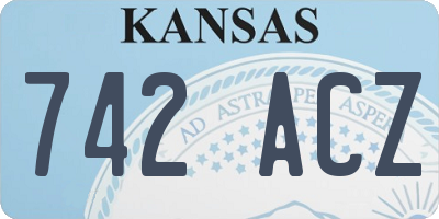 KS license plate 742ACZ