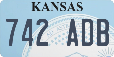 KS license plate 742ADB