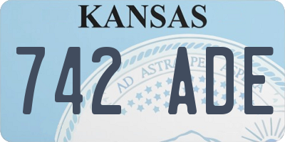 KS license plate 742ADE