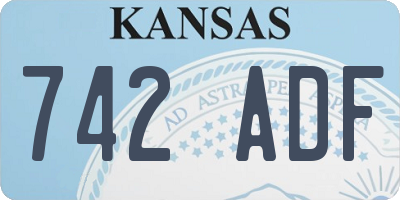 KS license plate 742ADF