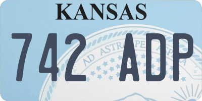 KS license plate 742ADP