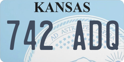 KS license plate 742ADQ