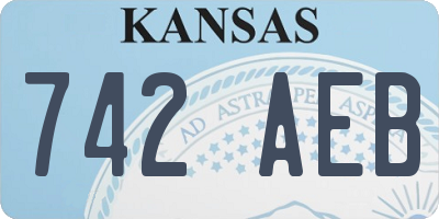KS license plate 742AEB