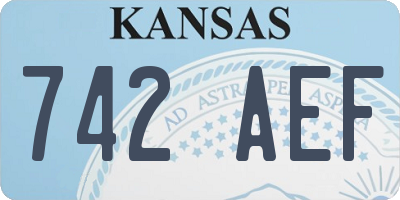 KS license plate 742AEF