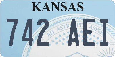 KS license plate 742AEI