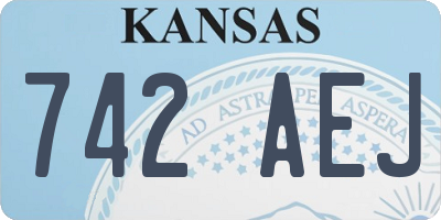 KS license plate 742AEJ