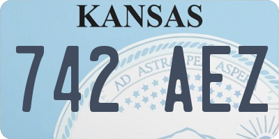 KS license plate 742AEZ