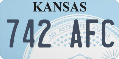 KS license plate 742AFC