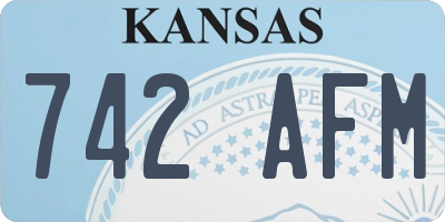 KS license plate 742AFM