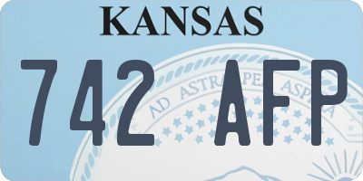 KS license plate 742AFP