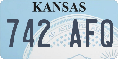 KS license plate 742AFQ