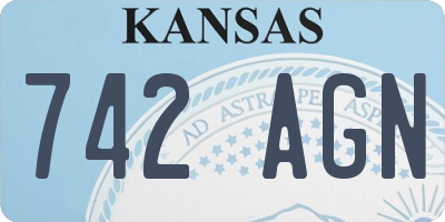 KS license plate 742AGN