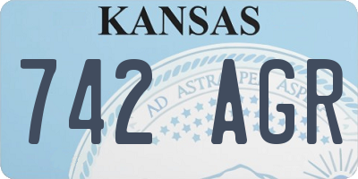 KS license plate 742AGR