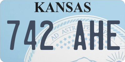KS license plate 742AHE