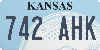 KS license plate 742AHK