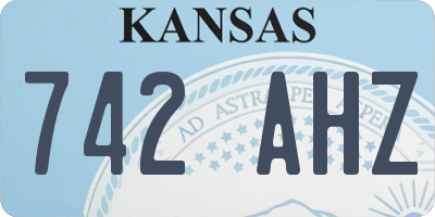 KS license plate 742AHZ