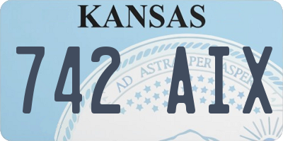 KS license plate 742AIX