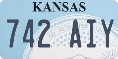 KS license plate 742AIY