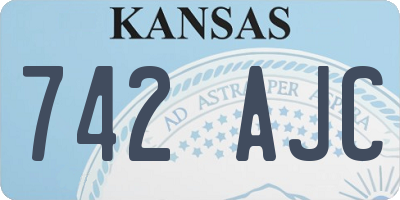 KS license plate 742AJC