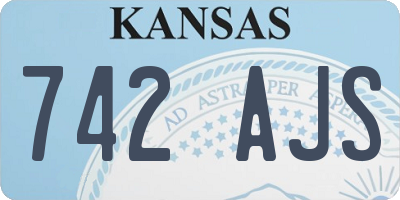 KS license plate 742AJS