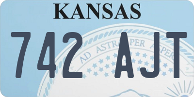 KS license plate 742AJT