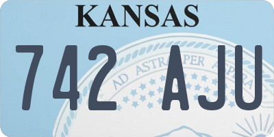 KS license plate 742AJU