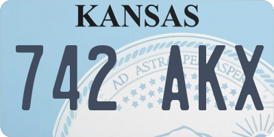 KS license plate 742AKX