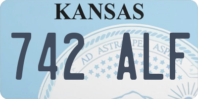 KS license plate 742ALF