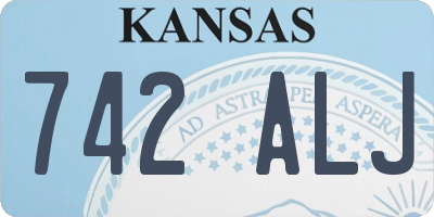 KS license plate 742ALJ