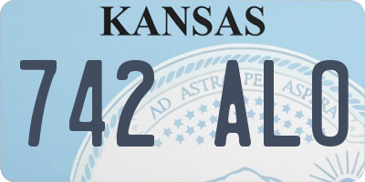 KS license plate 742ALO