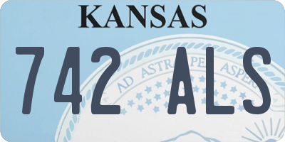 KS license plate 742ALS