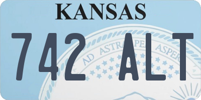 KS license plate 742ALT