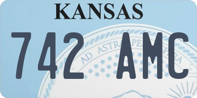 KS license plate 742AMC