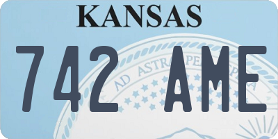 KS license plate 742AME