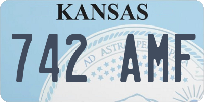 KS license plate 742AMF