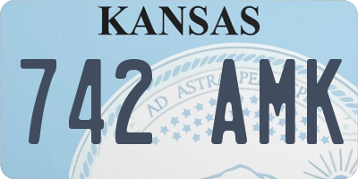 KS license plate 742AMK
