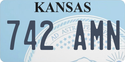 KS license plate 742AMN