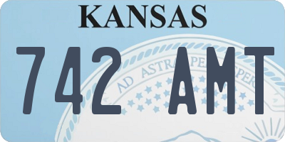 KS license plate 742AMT