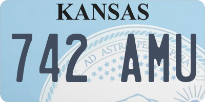 KS license plate 742AMU