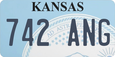 KS license plate 742ANG