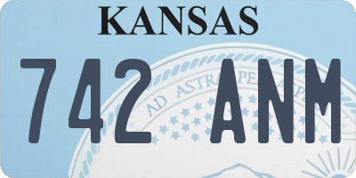 KS license plate 742ANM
