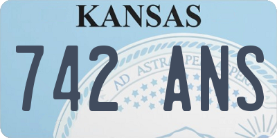 KS license plate 742ANS